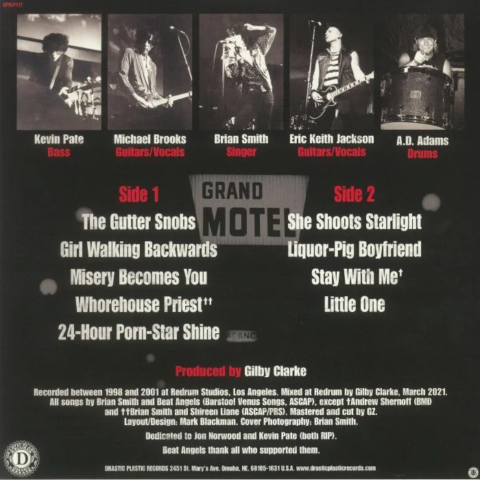 Back cover — The BEAT ANGELS — The Gutter Snobs
