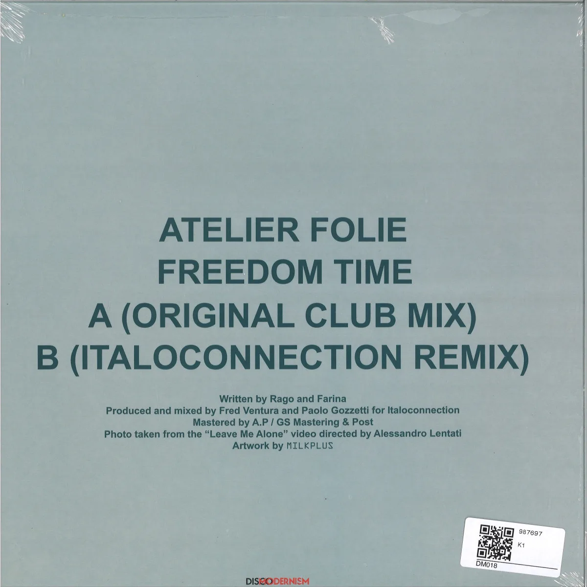 Обратная сторона обложки — Atelier Folie — Freedom Time