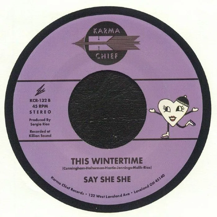 Back cover — SAY SHE SHE — Purple Snowflakes