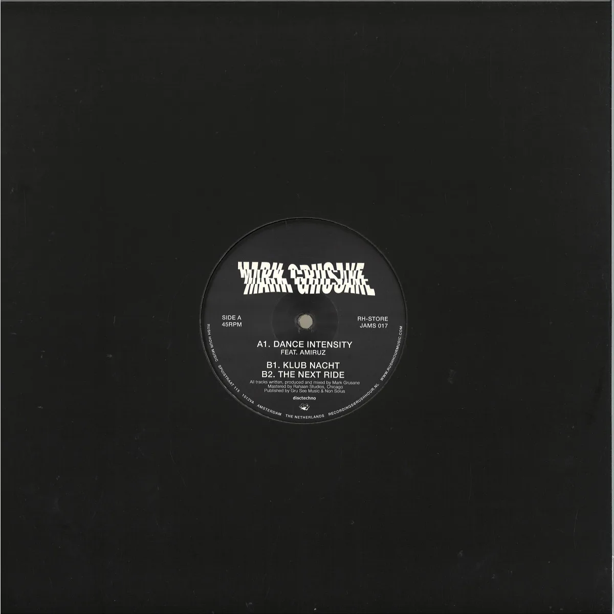 Back cover — Mark Grusane — DANCE INTENSITY EP