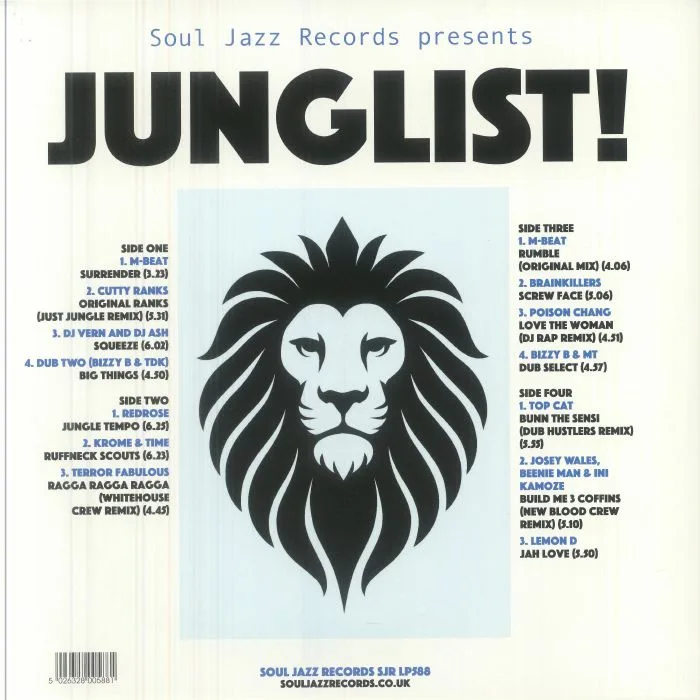 Обратная сторона обложки — VARIOUS — Junglist!: Old Skool Ragga D&B Jungle 1993-95