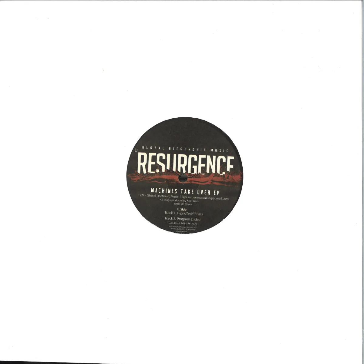 Back cover — Dj Resurgence — Machines Take Over EP