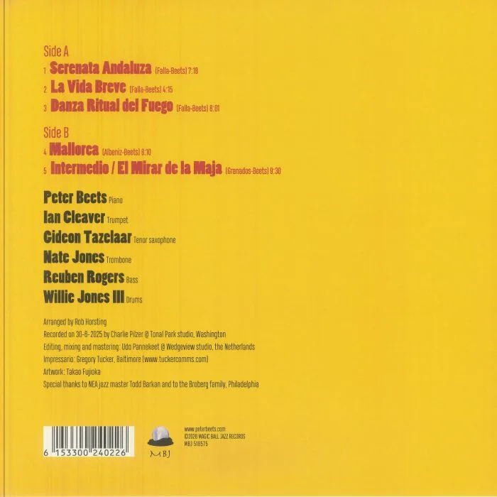 Back cover — Peter BEETS — Blues Goes To Spain