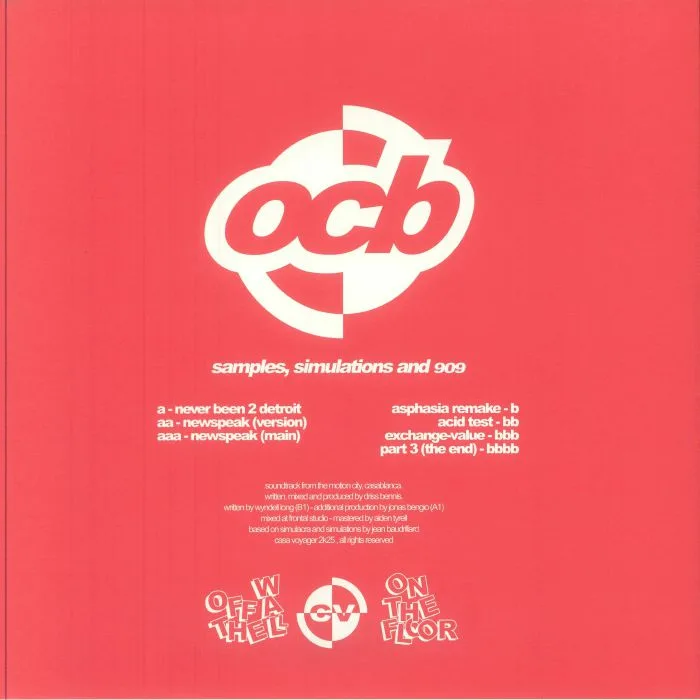 Back cover — OCB — Samples Simulations & 909