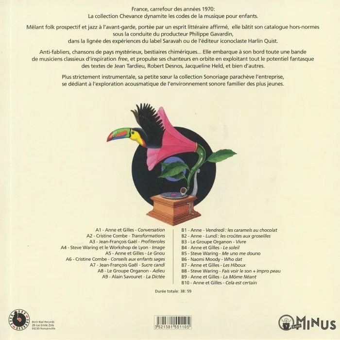 Back cover — VARIOUS — Chevance: Outremusique Pour Enfants 1974-1985