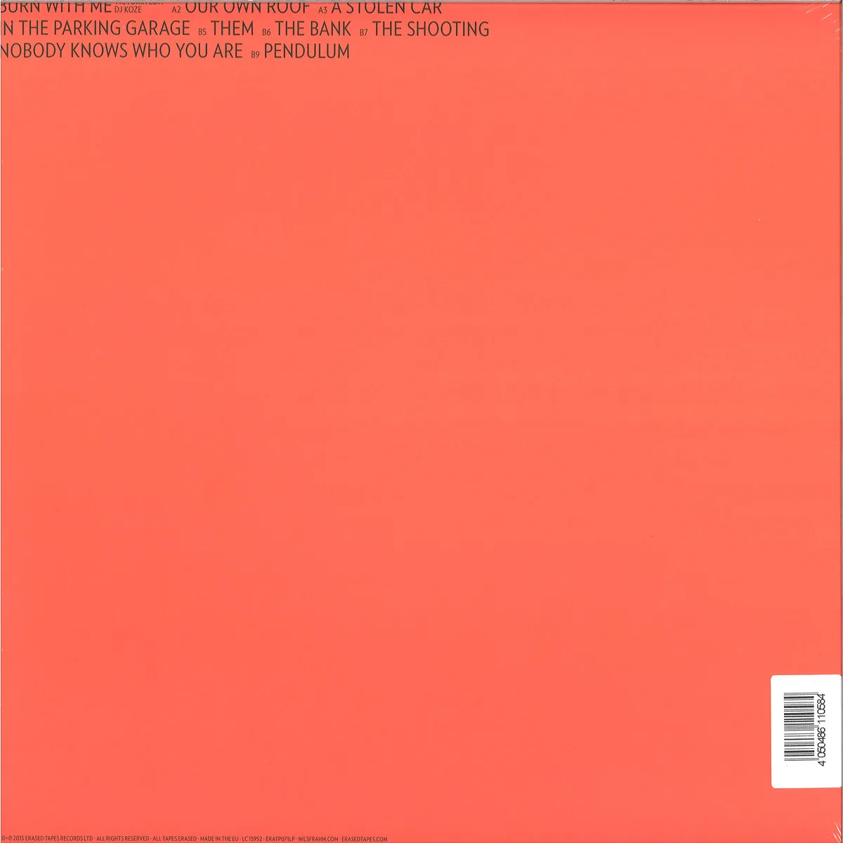 Обратная сторона обложки — Nils Frahm — Music For The Motion Picture Victoria