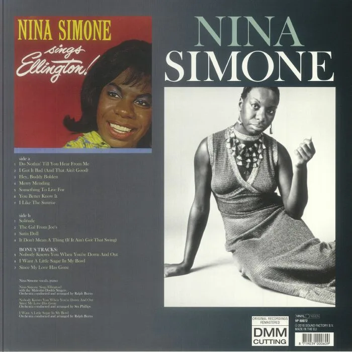 Обратная сторона обложки — Nina SIMONE — Nina Simone Sings Duke Ellington (remastered)