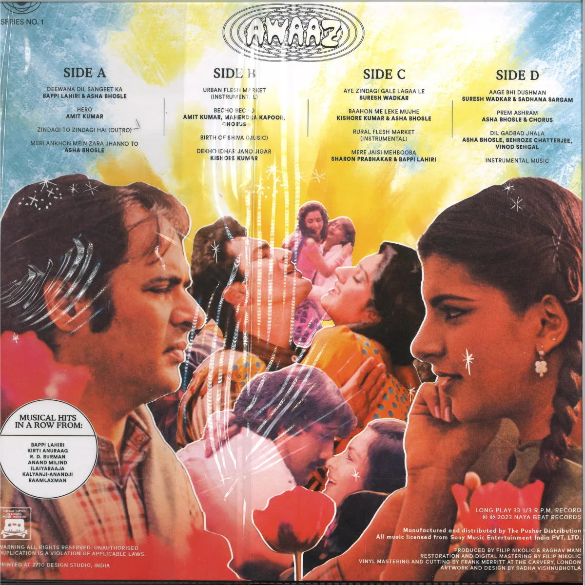 Back cover — Various — AWAAZ (Original Soundtracks Recordings From The Archives of CBS Gramophone Records & Tapes India 198