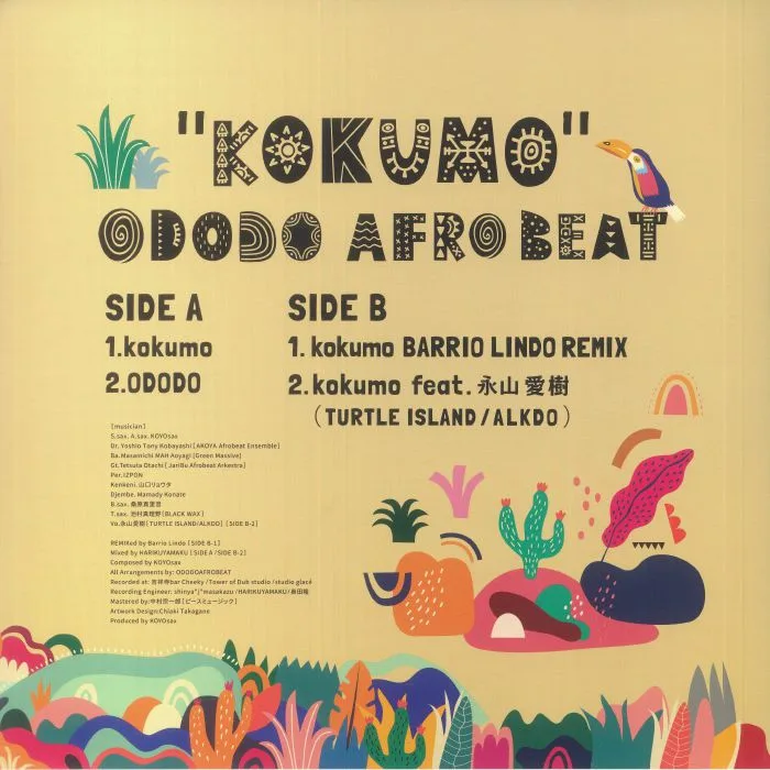 Обратная сторона обложки — ODODO AFROBEAT — Kokumo (Japanese Edition)