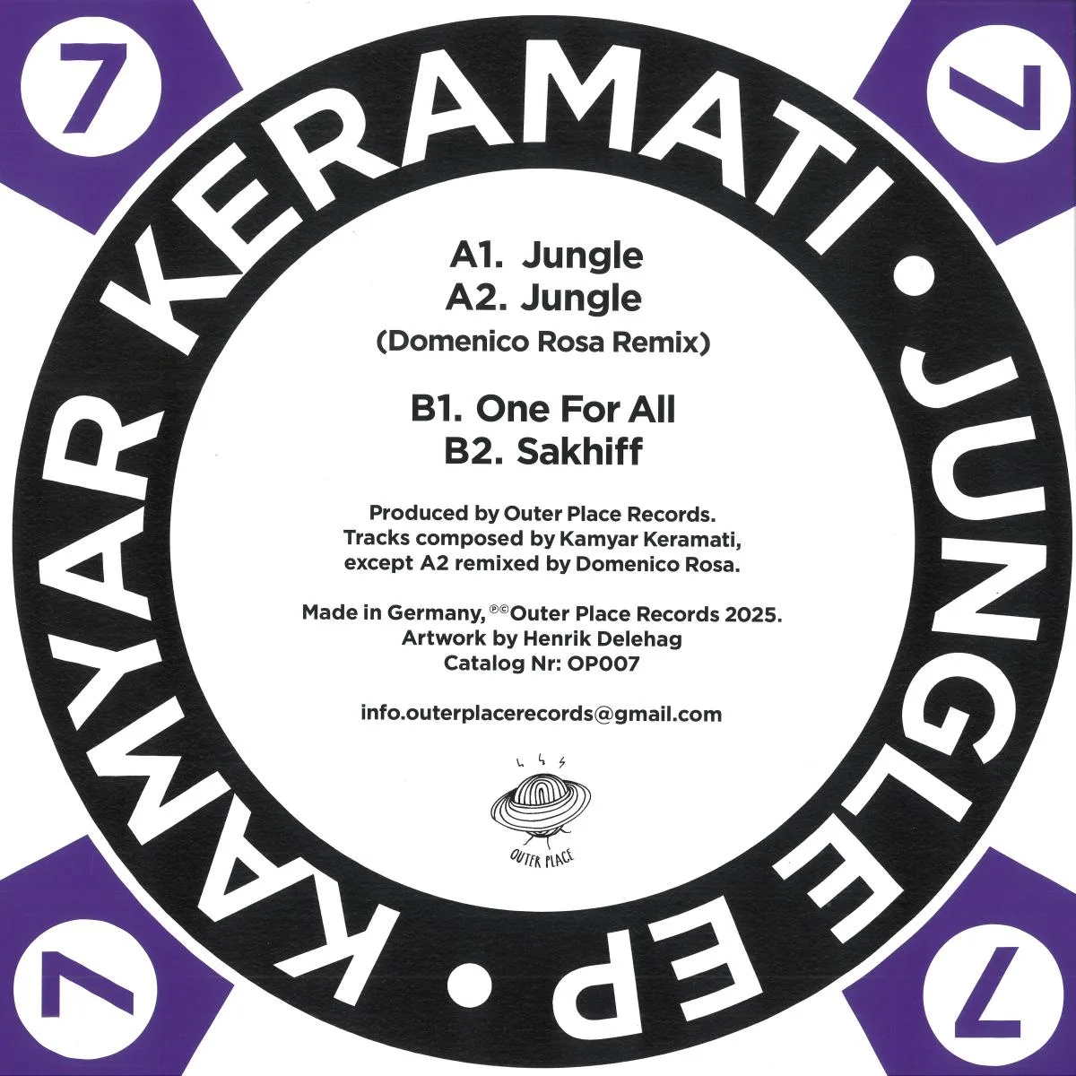 Обратная сторона обложки — Kamyar Keramati — Jungle EP