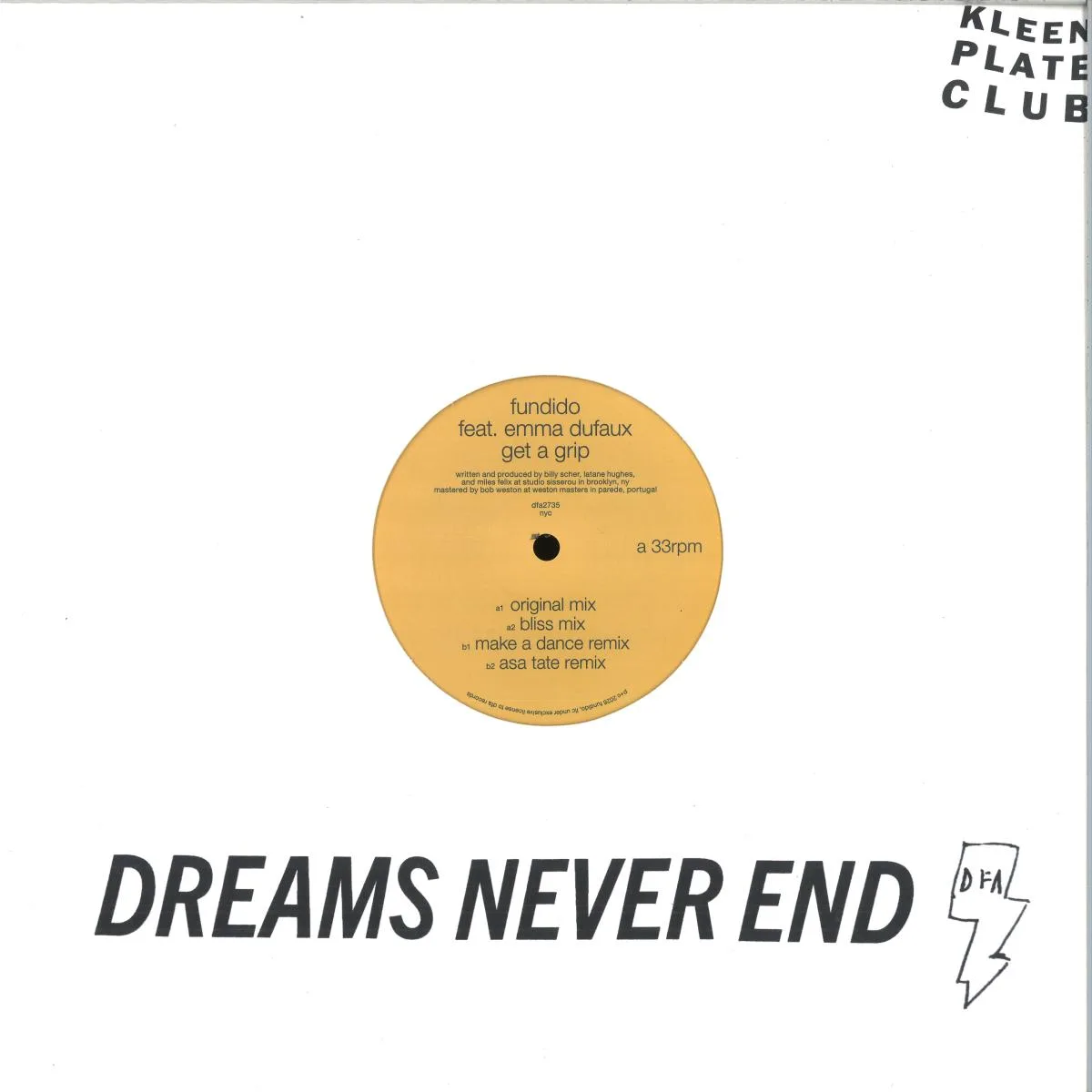 Front cover — FUNDIDO FEAT. EMMA DUFAUX — GET A GRIP