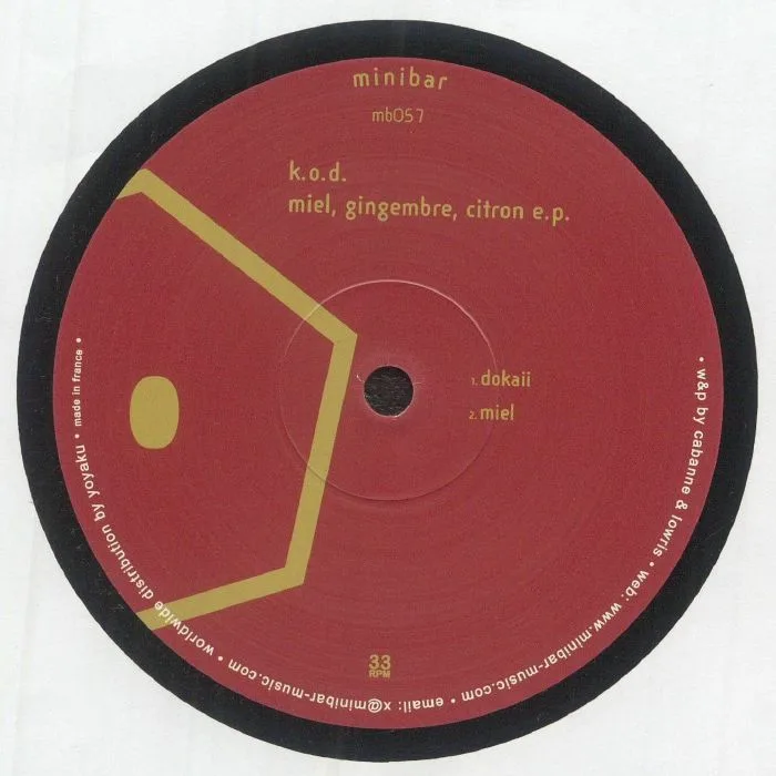 Лицевая сторона обложки — KOD — Miel Gingembre Citron EP