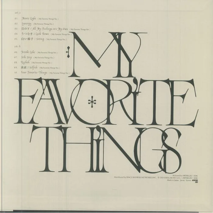 Обратная сторона обложки — Satoko SHIBATA — My Favorite Things