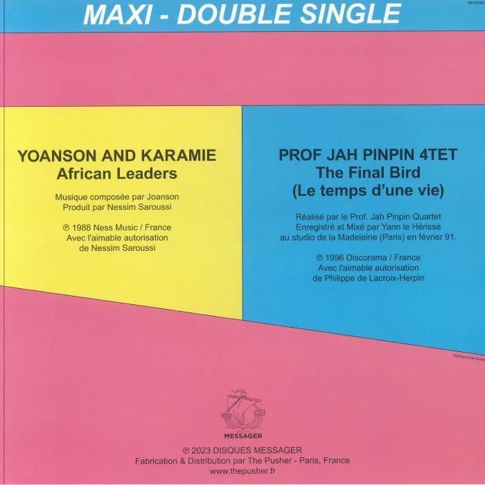 Обратная сторона обложки — YOANSON & KARAMIE / PROF JAH PINPIN 4TET — African Leaders
