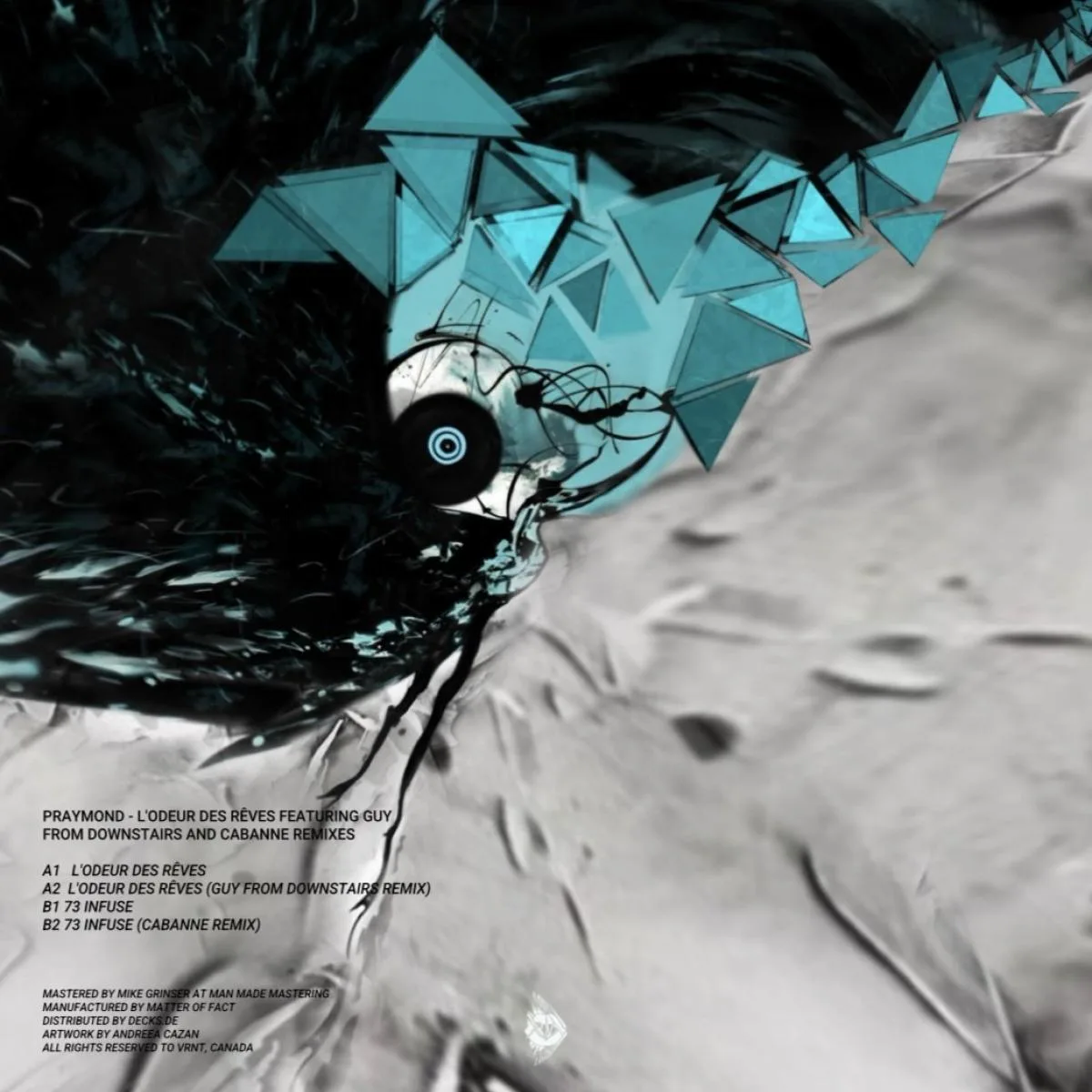 Back cover — Praymond, Guy From Downstairs, Cabanne — L'odeur des reves LP