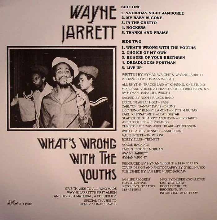 Обратная сторона обложки — Wayne JARRETT — What's Wrong With The Youths
