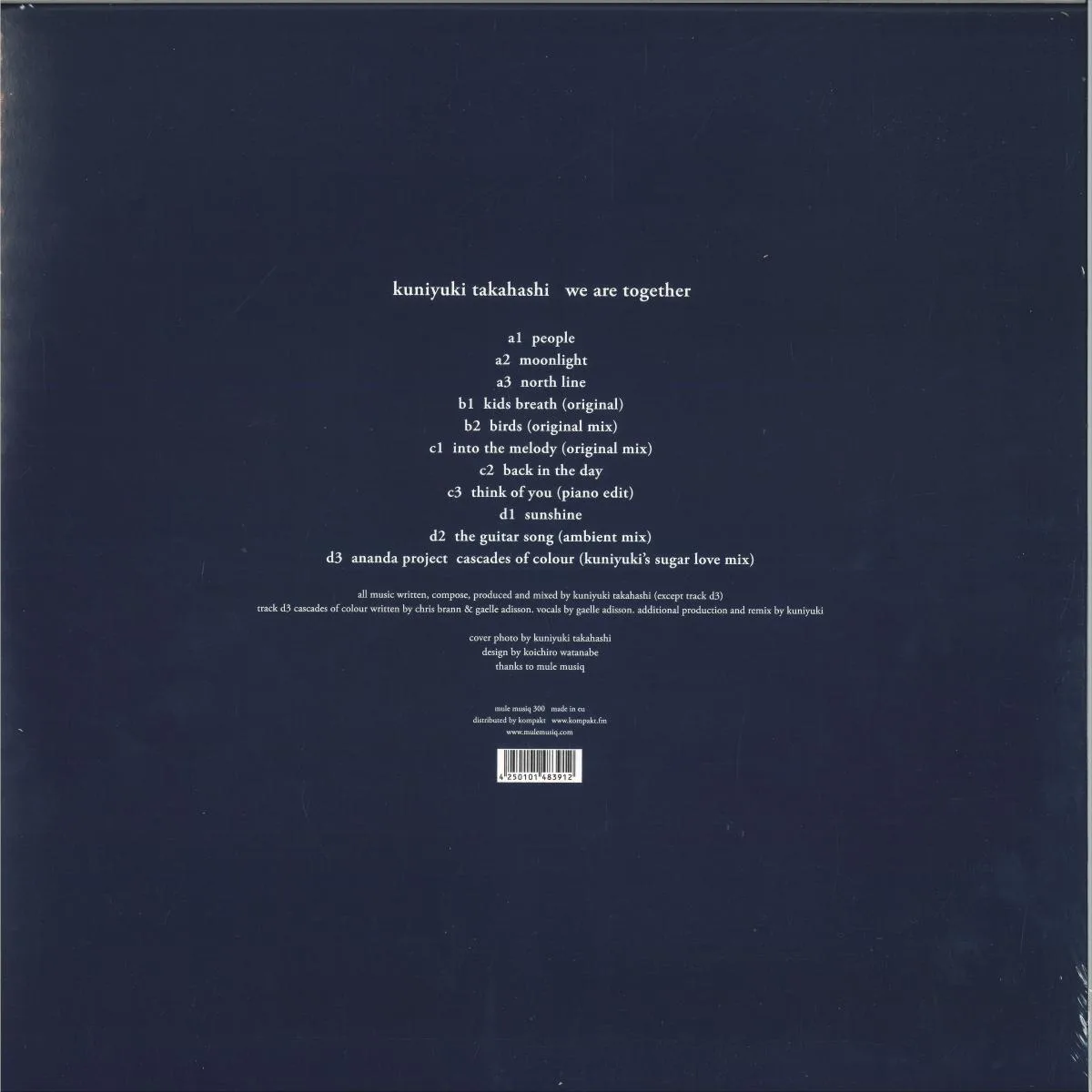 Back cover — Kuniyuki Takahashi — We Are Together (2x12")