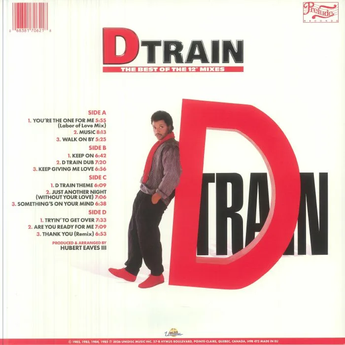 Back cover — D TRAIN — The Best Of The 12" Mixes (Record Store Day RSD 2026)
