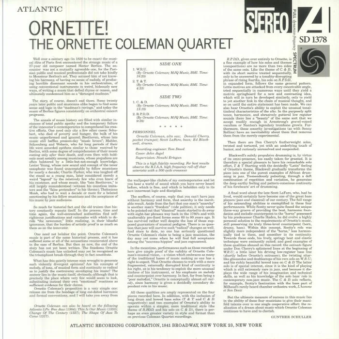 Back cover — Ornette COLEMAN — Ornette! (reissue)