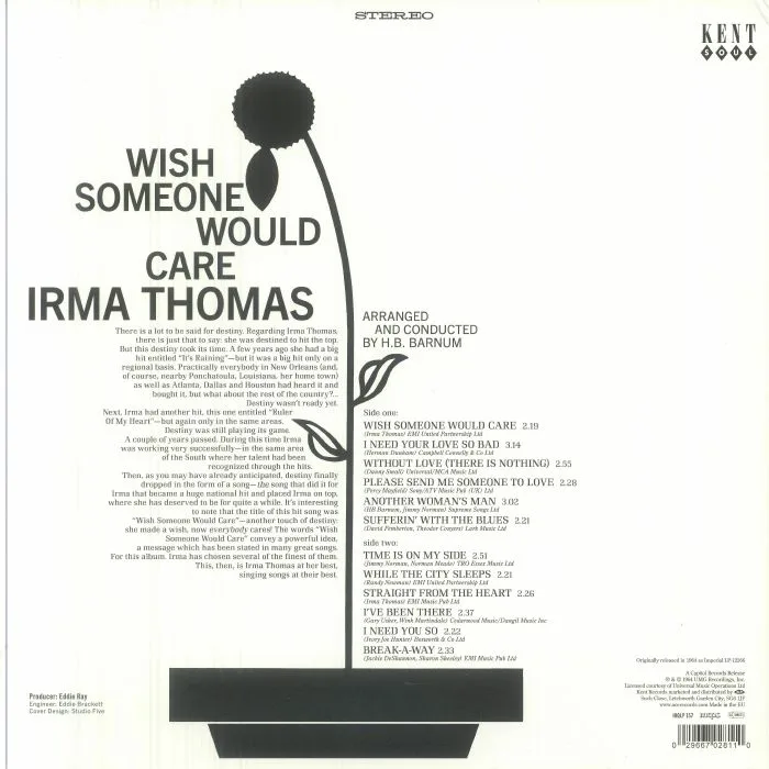 Back cover — Irma THOMAS — Wish Someone Would Care (reissue)