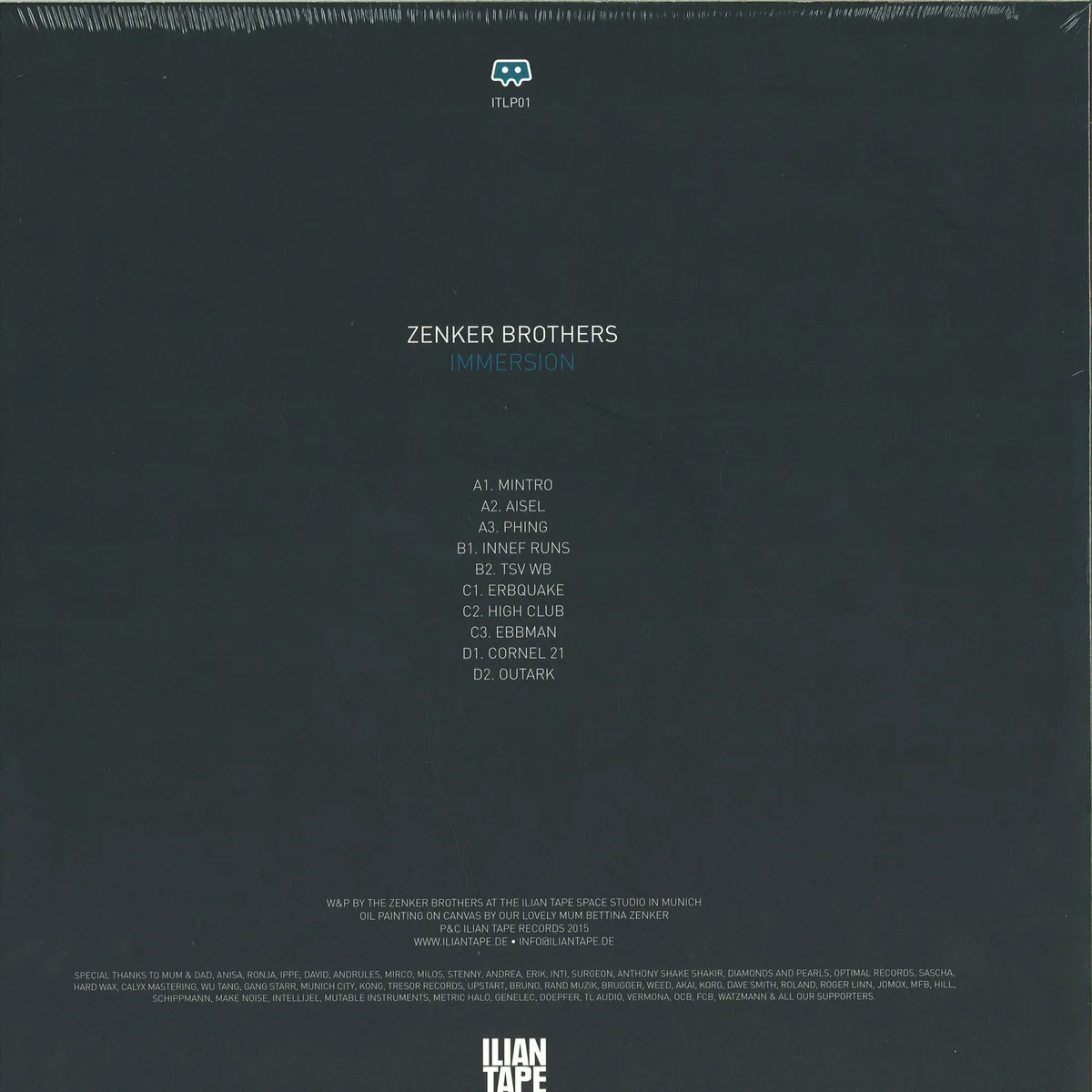 Обратная сторона обложки — Zenker Brothers — Immersion Lp 2x12