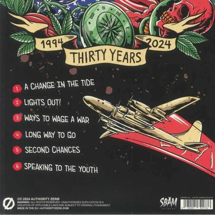 Back cover — AUTHORITY ZERO — 30 Years Speaking To The Youth
