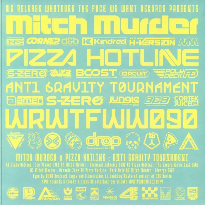 Back cover — MITCH MURDER / PIZZA HOTLINE — Anti Gravity Tournament