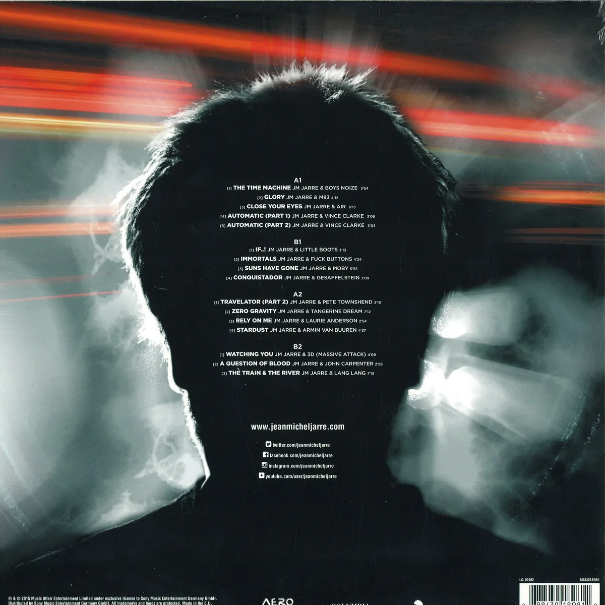 Back cover — Jean-Michel Jarre — Electronica