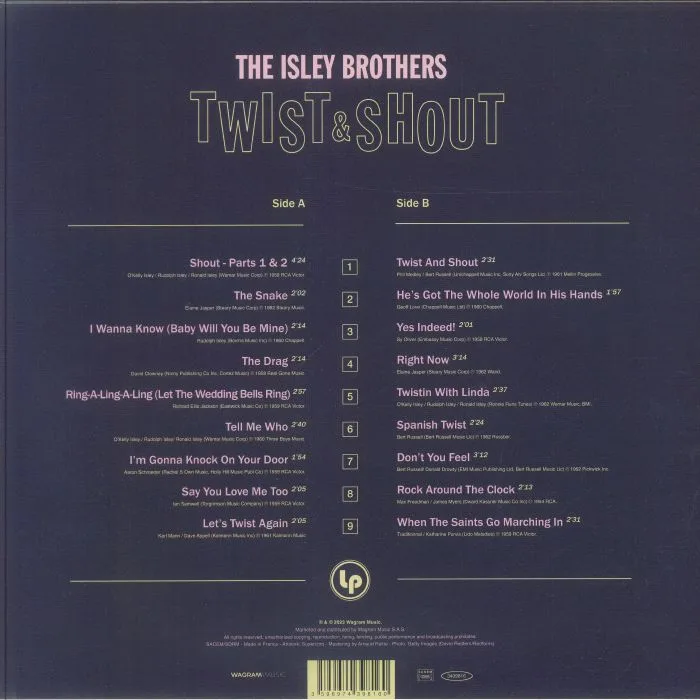 Back cover — The ISLEY BROTHERS — Twist & Shout