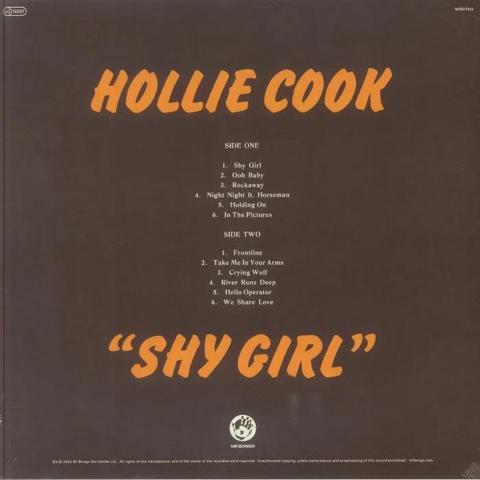 Обратная сторона обложки — Hollie COOK — Shy Girl