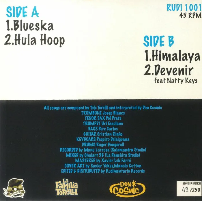 Back cover — DON COSMIC — Blueska