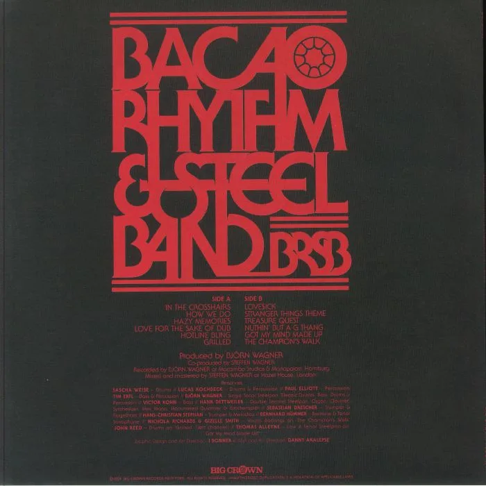 Обратная сторона обложки — BACAO RHYTHM & STEEL BAND — BRSB