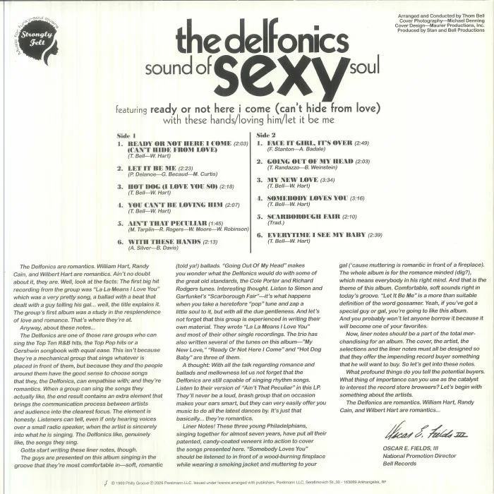 Обратная сторона обложки — The DELFONICS — Sound Of Sexy Soul (reissue)