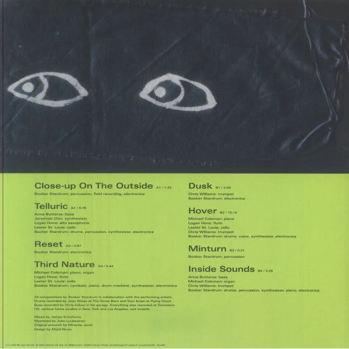 Back cover — BOOKER STARDRUM — Close Up On The Outside