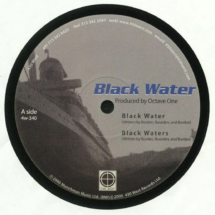 Front cover — OCTAVE ONE — Black Water (remastered)