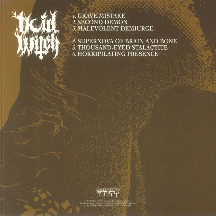 Back cover — VOID WITCH — Horripilating Presence
