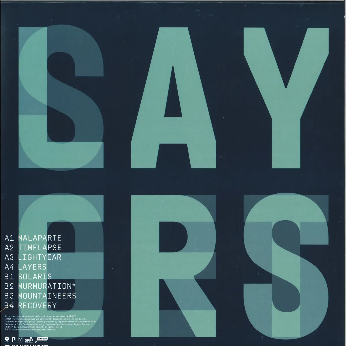 Обратная сторона обложки — Saycet — Layers