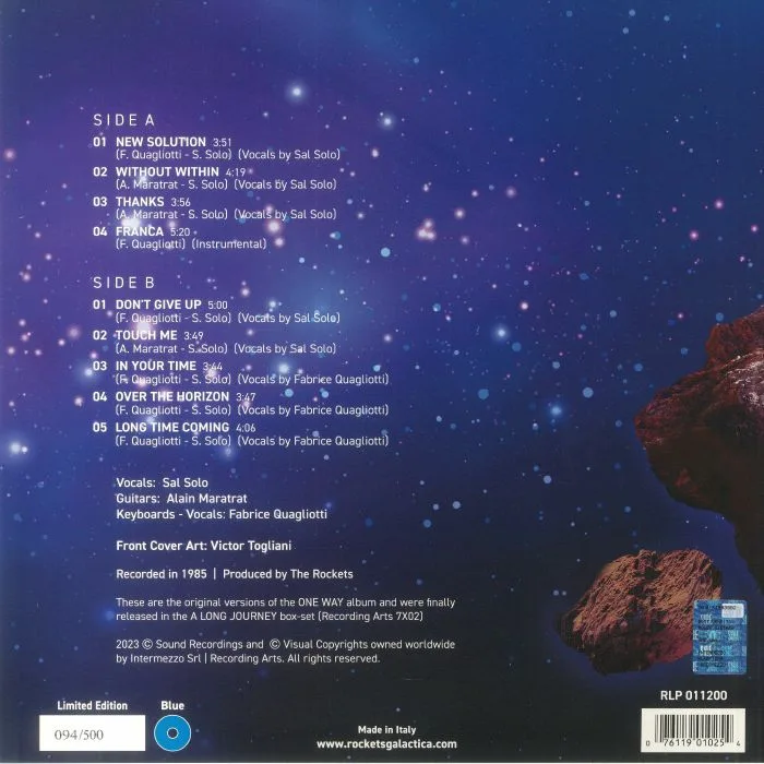 Back cover — ROCKETS — One Way