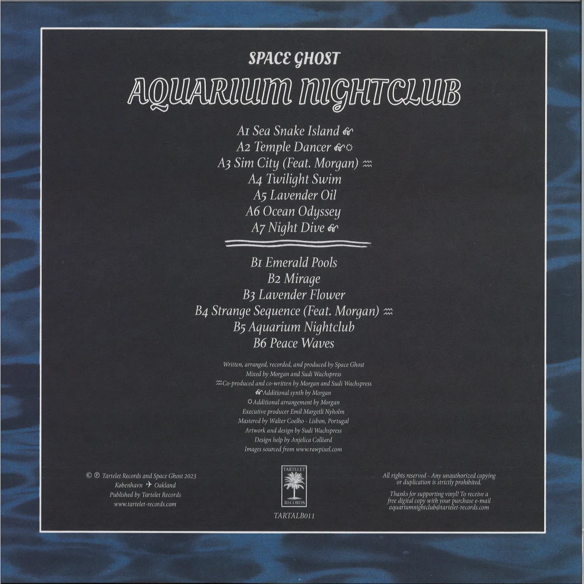 Обратная сторона обложки — Space Ghost — Aquarium Nightclub LP