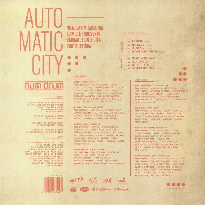 Back cover — AUTOMATIC CITY — Hum Drum