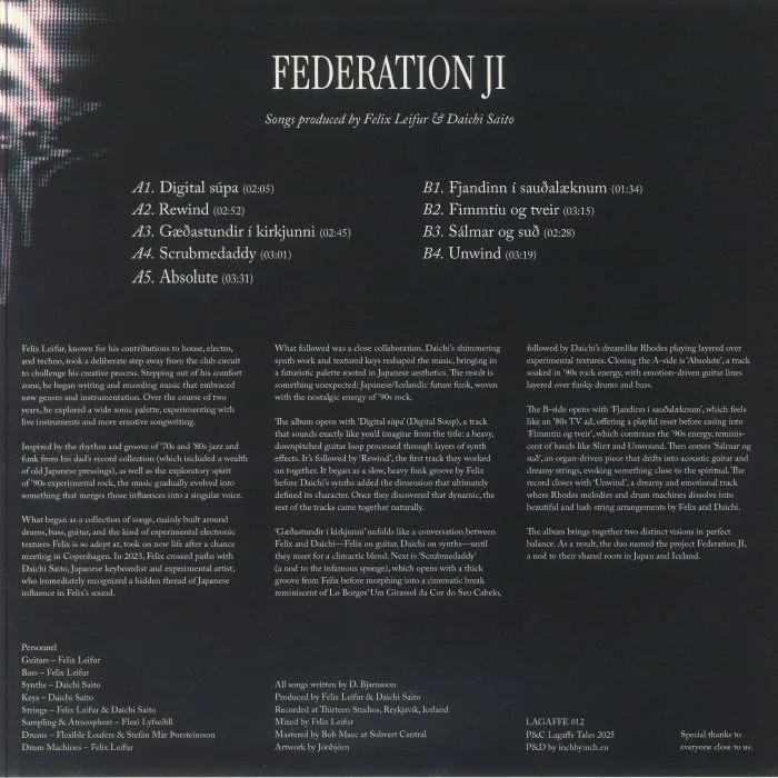 Обратная сторона обложки — FEDERATION JI — Lagaffe 012