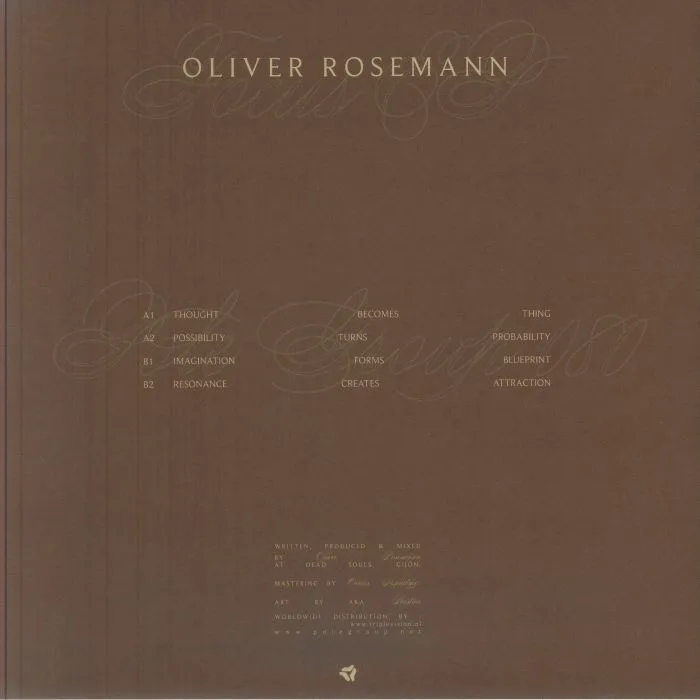 Обратная сторона обложки — Oliver ROSEMANN — Focus EP