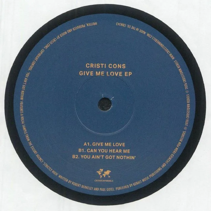 Back cover — CRISTI CONS — Give Me Love