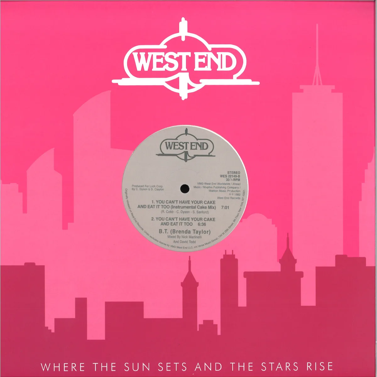 Обратная сторона обложки — B.t.(Brenda Taylor) — You Can't Have Your Cake And Eat It Too (White Vinyl Repress)