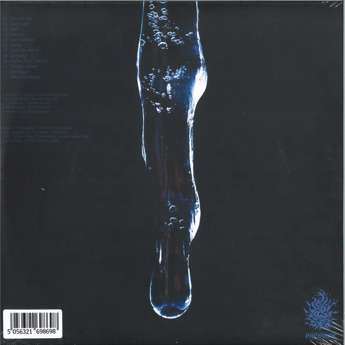 Back cover — Kevin Richard Martin — Sub Zero (2x12")