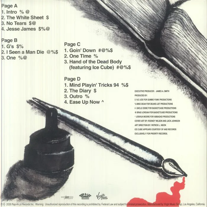 Обратная сторона обложки — SCARFACE — The Diary (reissue)
