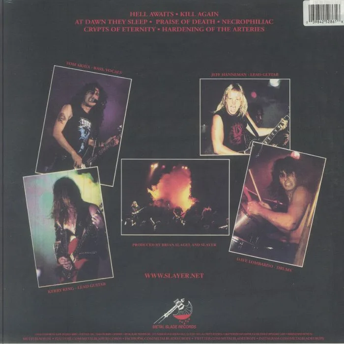 Обратная сторона обложки — SLAYER — Hell Awaits (reissue)