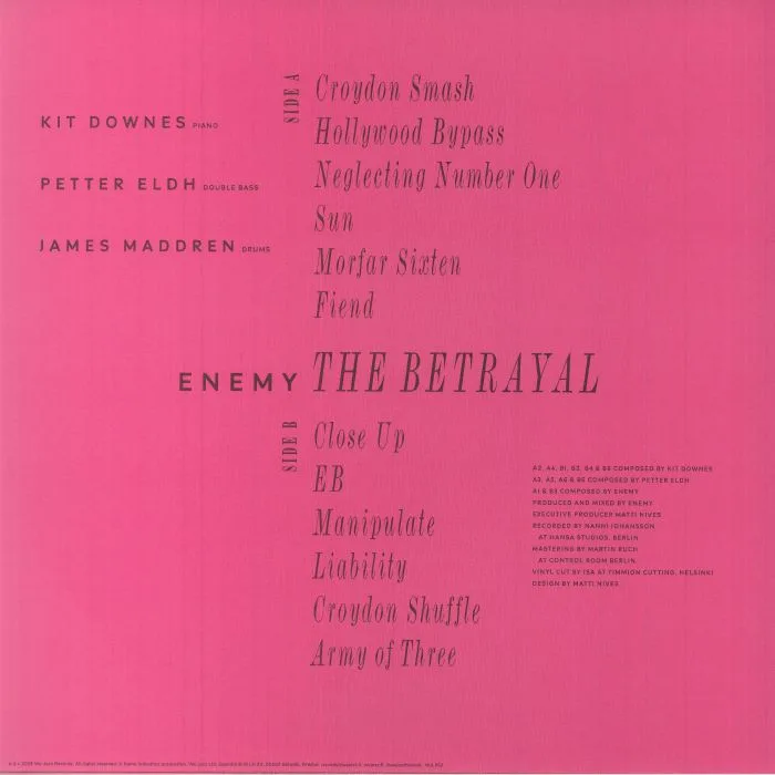 Обратная сторона обложки — ENEMY — The Betrayal