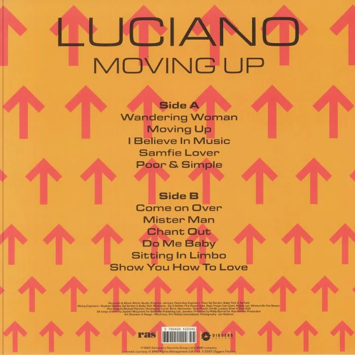 Обратная сторона обложки — LUCIANO — Moving Up (remastered)