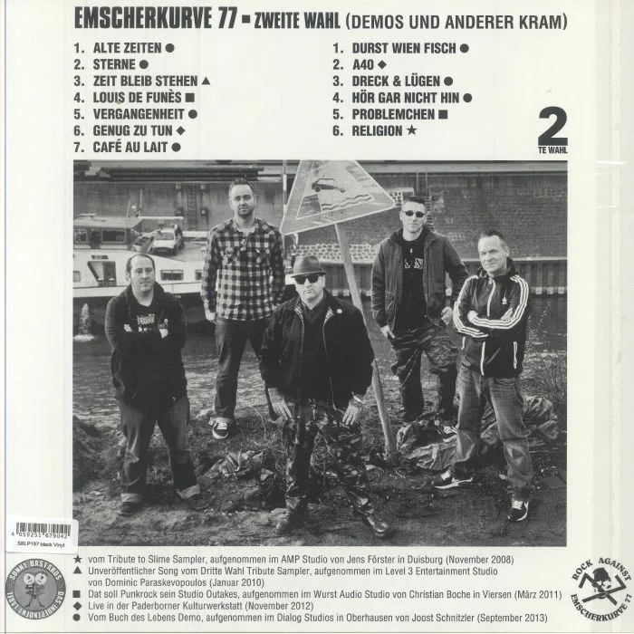 Back cover — EMSCHERKURVE 77 — Zweite Wahl